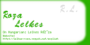 roza lelkes business card